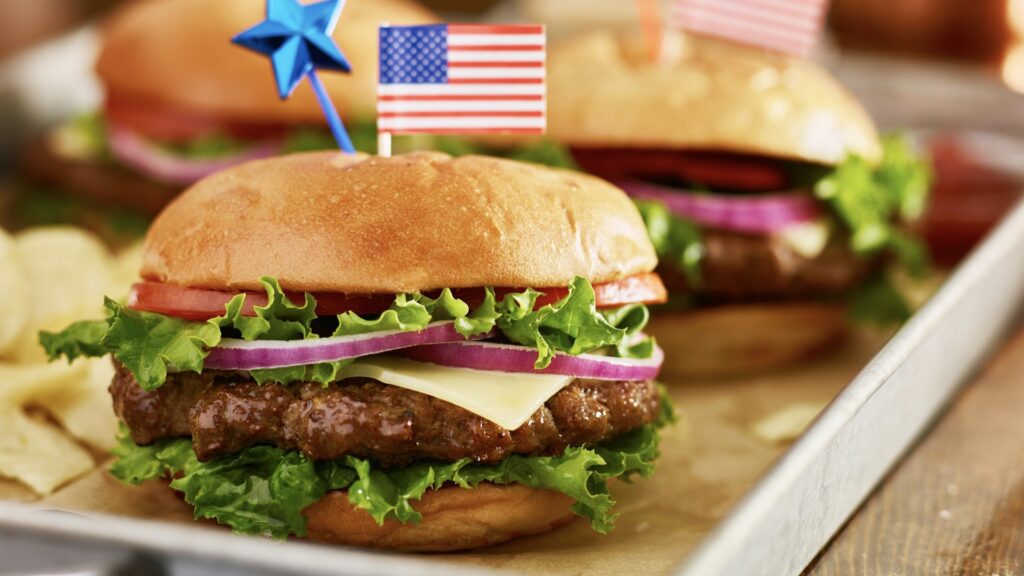 food calendar hamburgers