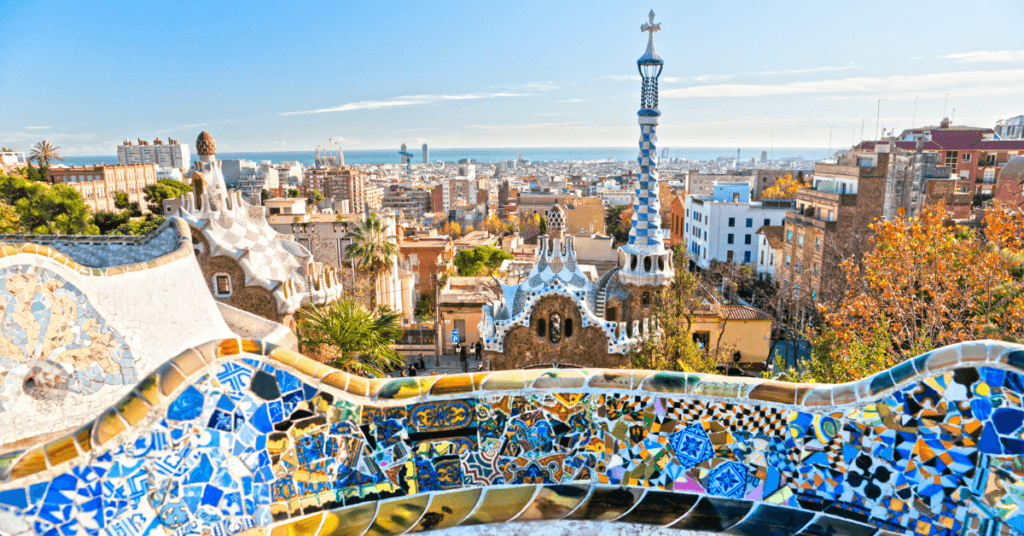 View from Park Güell in Barcelona, Spain