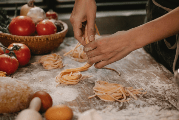 chitarra pasta making